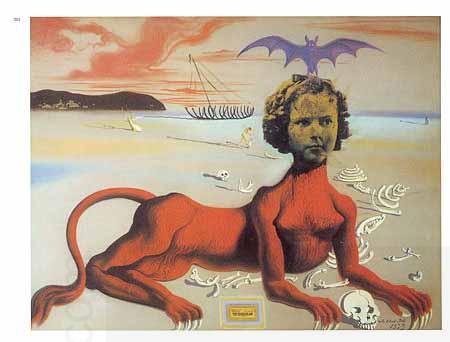 salvadore dali The Youngest Most Sacred Monster of the Cinema in Her Time oil painting picture